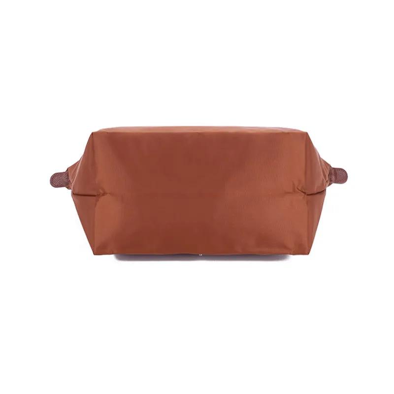 LONGCHAMP Le Pliage Green Cow Leather Trim Dumpling Bag Handbag , Shoulder Bag Women's Brown (Unisex) Shoulder Bags 2605919504