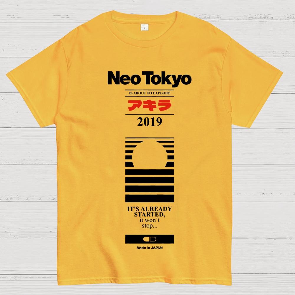 Neo Tokyo 2019 100% Cotton Summer Casual Cool Loose T-Shirt