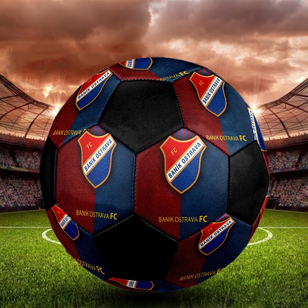 SIZE 5 FC Baník Ostrava Soccer Ball Colorful All Ages Machine Stitched PVC Competition Ready Durable High-Bounce