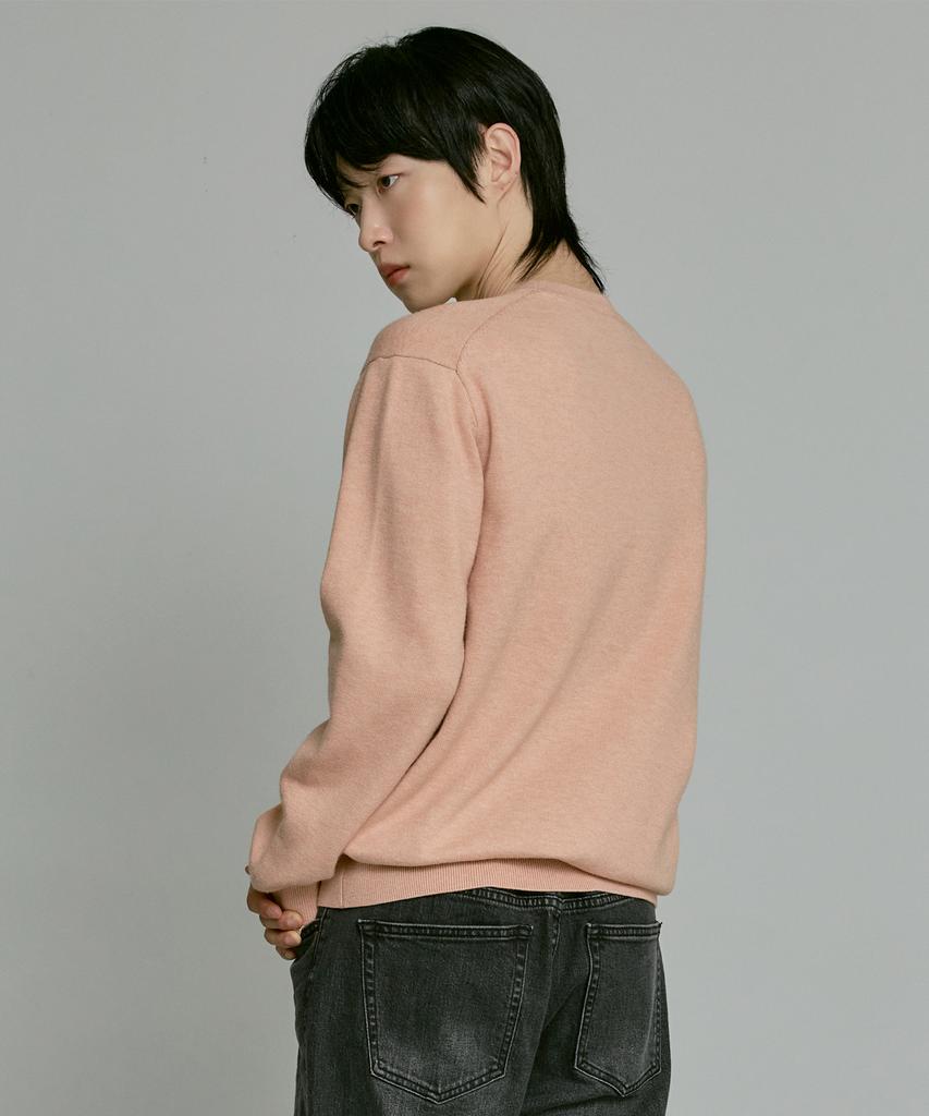 210EDIT Unisex Soft Knit Round Neck [Pink]_Zz4Sw070
