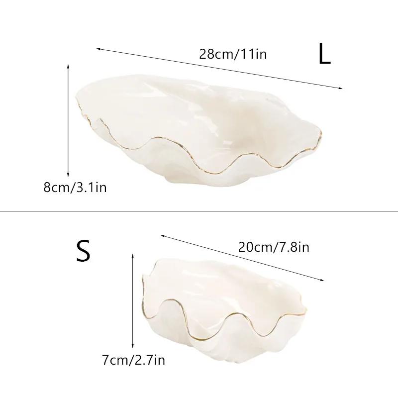Креативная керамическая тарелка в форме ракушки, обеденное блюдо, поднос для стейка и салата, украшение стола, столовая посуда в виде морской звезды, декор для кухни, гостиной