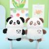 Cute Panda Plush Keychain Soft Snow Mink Fur Stuffed Animal Bag Charm