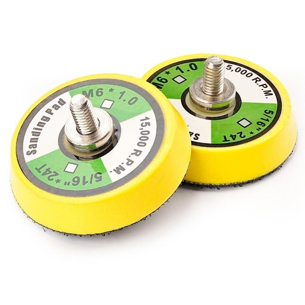 2pcs 15000 RPM Rated Air Sander Backing Plate M6x1 Thread Polisher Backing Pad Polishing Task