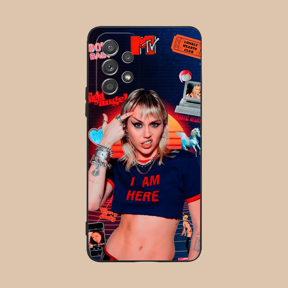 Чехол для мобильного телефона Майли Сайрус для Samsung Galaxy A56 55 54 53 52 51 36 35 34 23 16 15 5G Цветной чехол для смартфона Красивый чехол