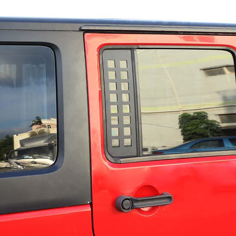 Накладка на заднее окно автомобиля, декоративная рамка для Jeep Wrangler JK 2007-2017, 4-дверная версия, металлические автомобильные аксессуары