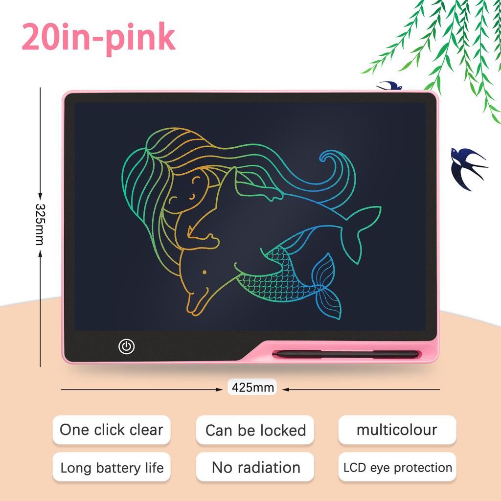 16/20inch LCD Writing Board Art Writing Painting Children Tools Educational Toys for 3 4 5 6 7 Year Old Girls Boys Baby Kids Toy