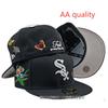 MLB Baseball Cap AA Flat Brim Fashion Sun Hat Men Women