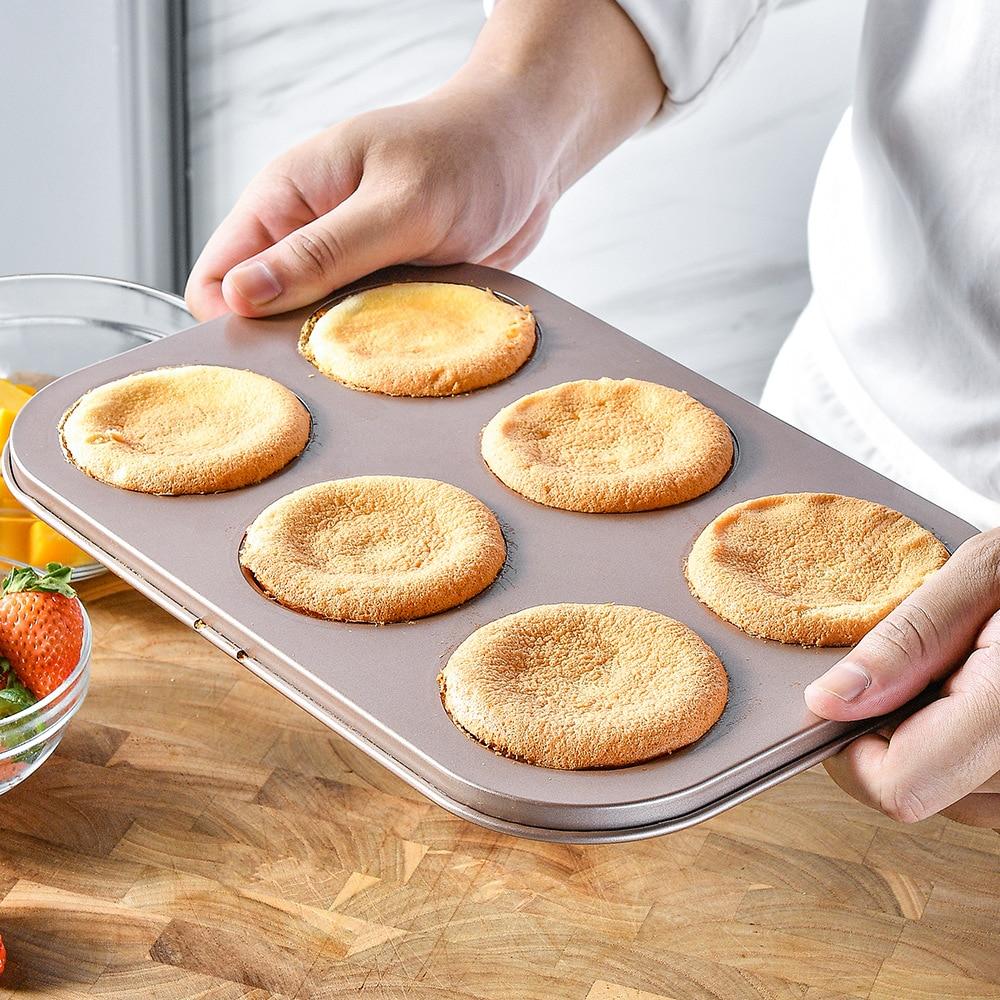 2-Piece Nonstick Baking Mold Set, 6-Cavity Brownie and Donut Pan, 29x19.8x2.1cm