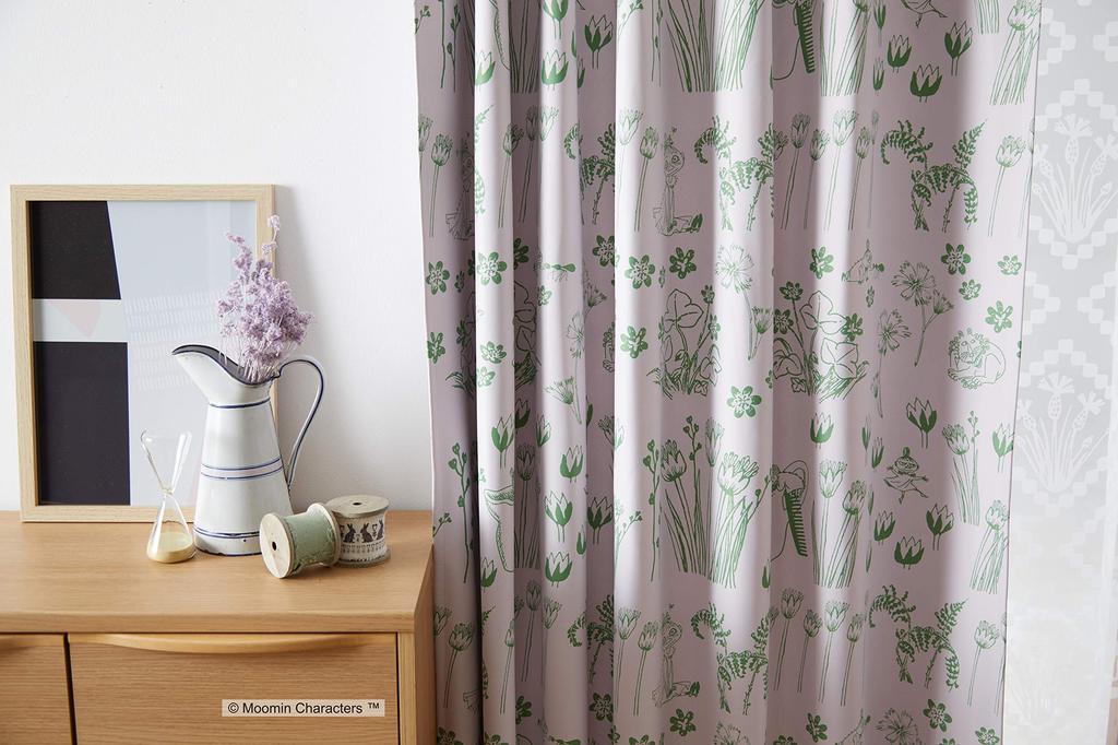 Штора Suminoe розовая 100 x 178 см Муми-тролли в прятках A1008 1 шт.