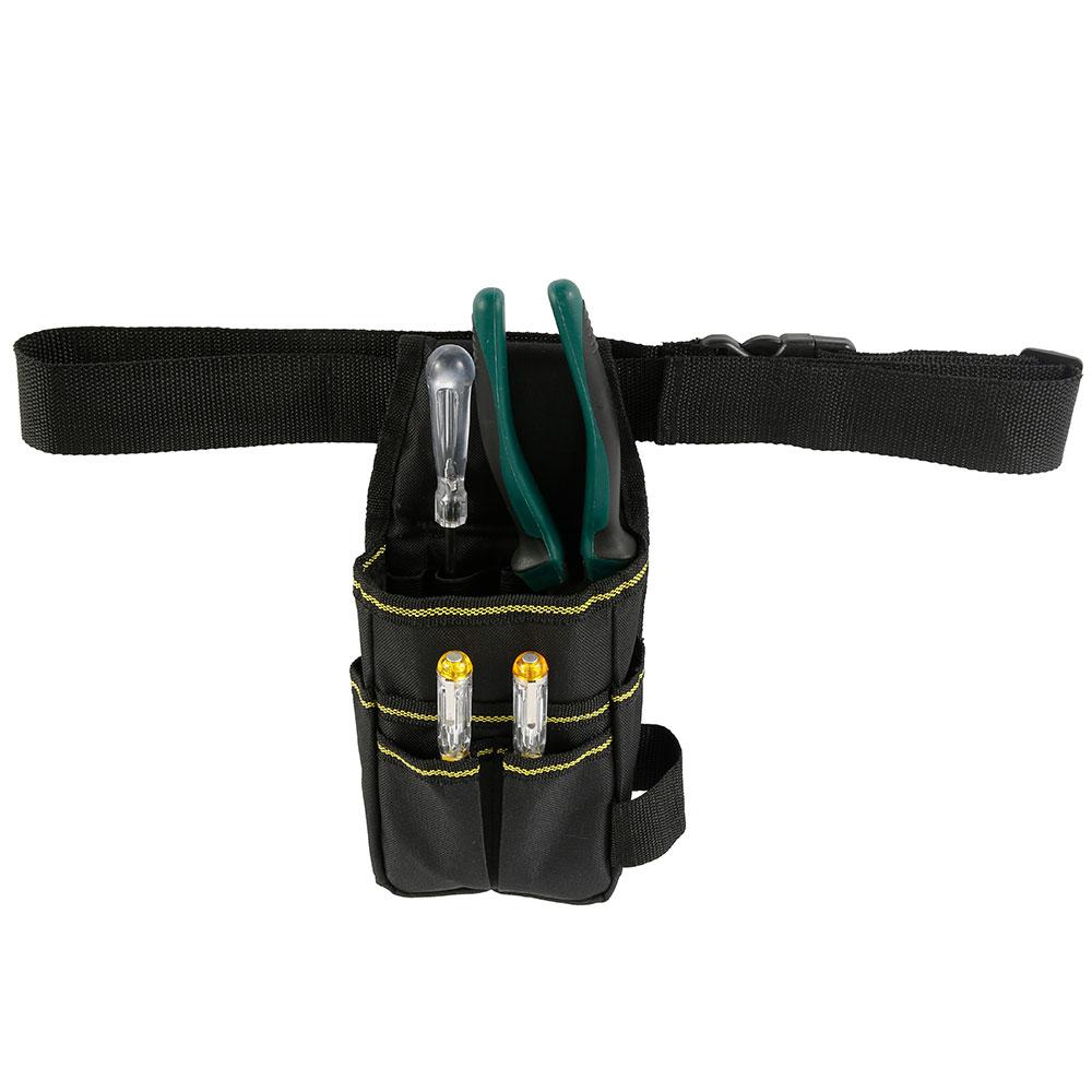 Карман для инструментов, поясная сумка для инструментов с регулируемым нейлоновым ремнем, профессиональная поясная сумка для электриков и техников