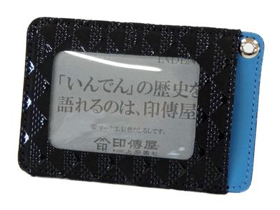Чехол для проездного Inden 2805 Takane Pass, черный, с рисунком Fuji, лакированный, черный, простой Mt.