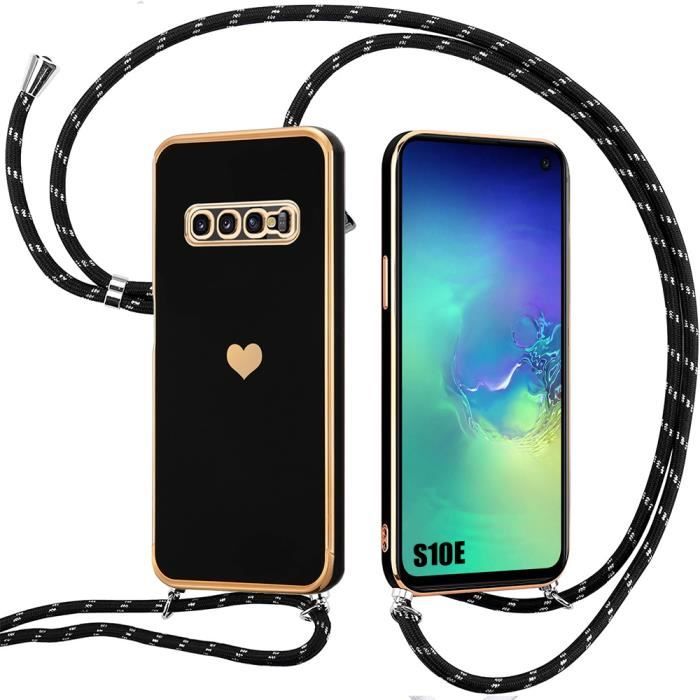 Case - Samsung - Galaxy S10e - Shockproof - Scratchproof - Black Shoulder Strap
