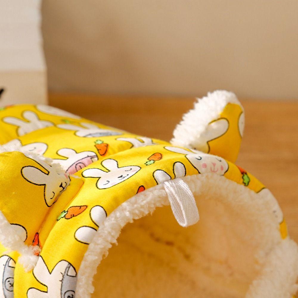 Домик для хомяка из хлопка для маленьких животных, зимнее теплое гнездо