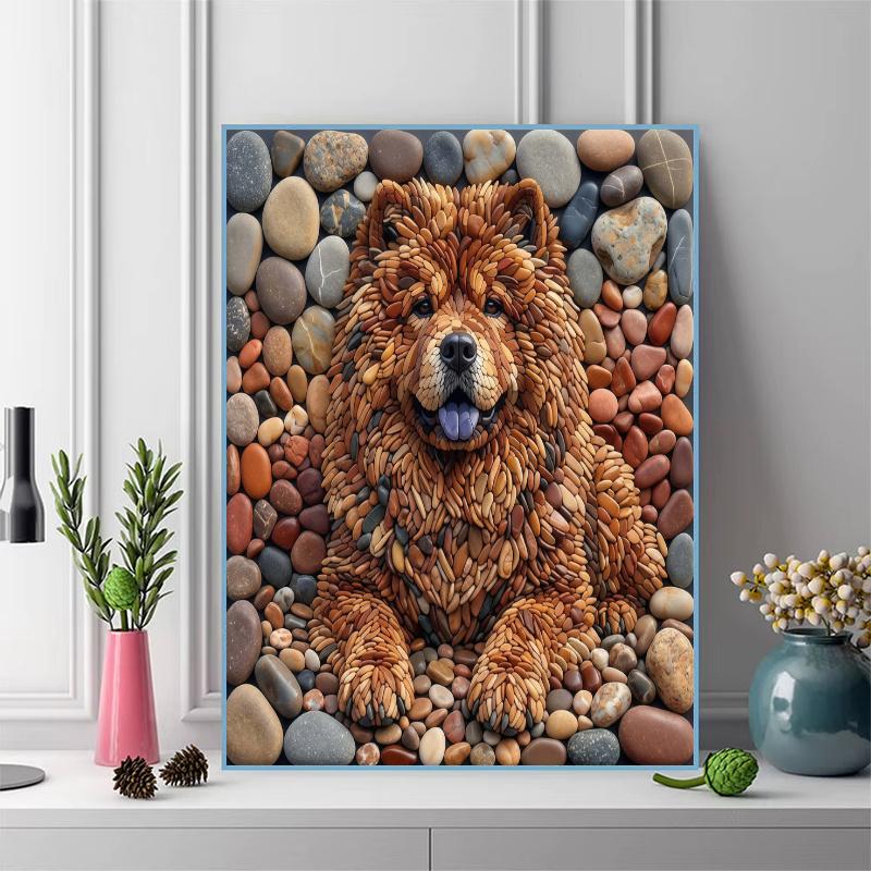 Cobblestone Dog 100% Round Full Drill 5D DIY Diamond Painting Embroidery Cross Stitch Rhinestone Décor