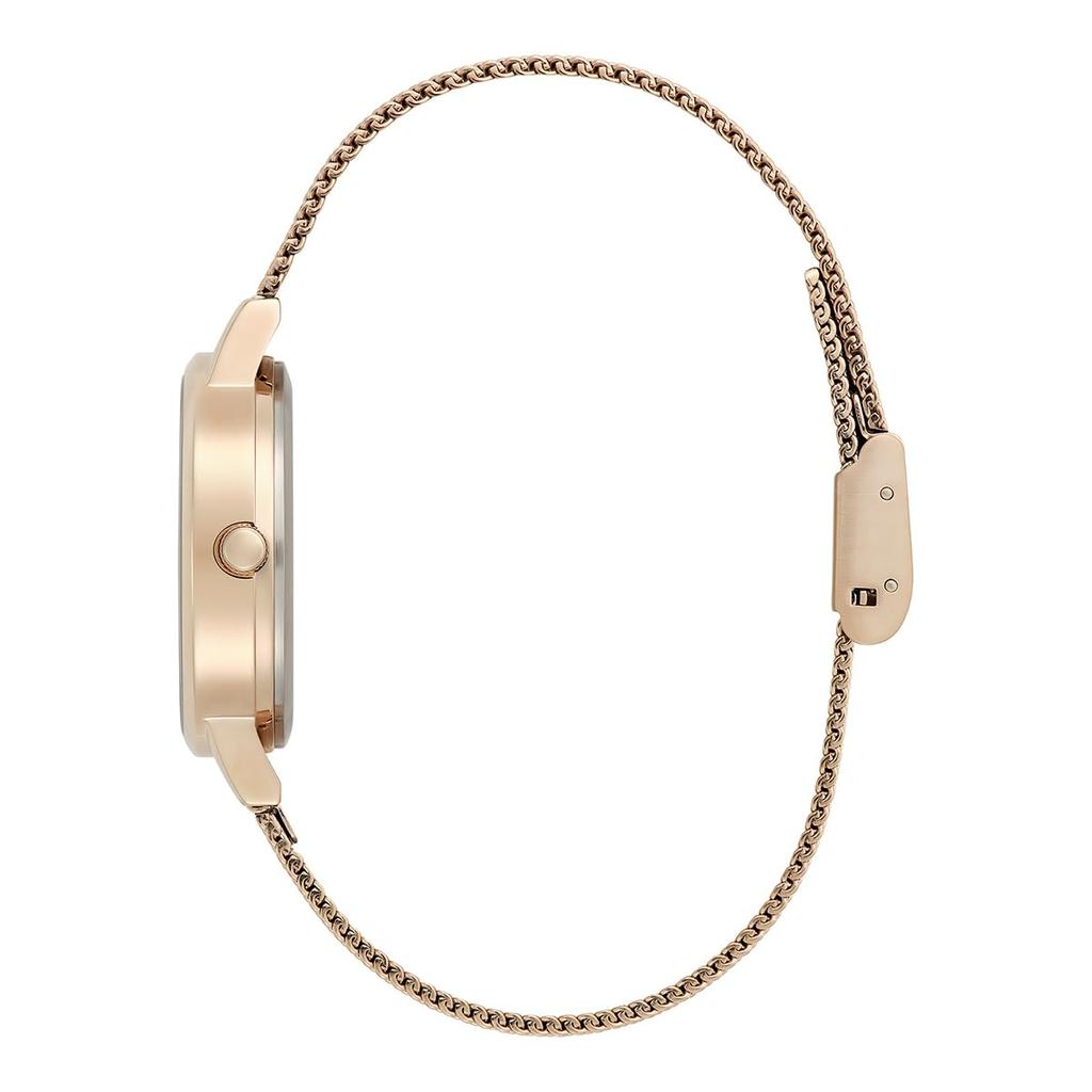 Authorized Dealer Olivia Burton Watch Ladies 24000224 Signature Midi Abstract Floral Rose Gold Mesh [OLIVIA BURTON]