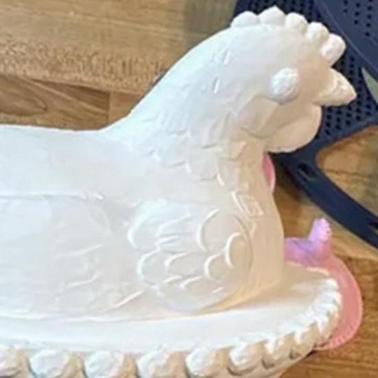 Держатель для губок в виде курицы для кухонной раковины, 3D-печать, в форме курицы, органайзер для раковины с дренажным отверстием для ванной комнаты, кухни