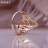 PATAYA Полое классическое итальянское кольцо ручной работы цвета розового золота