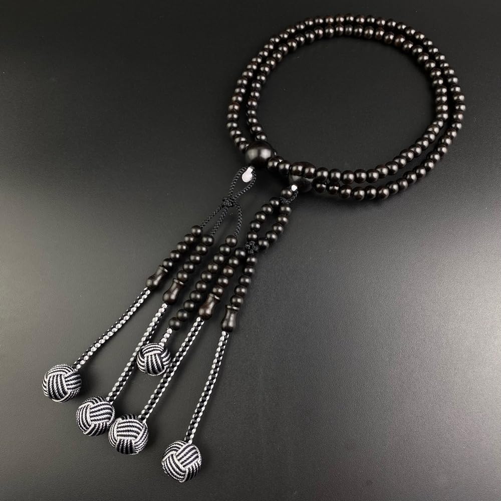 ЗАМЕЧАТЕЛЬНЫЕ ЧЕТКИ ЛОТОСА для мужчин и женщин секты Нитирэн Шаку 2 Шаку 0 8 Размеры Аутентичные Молитвенные Четки Эбеновые Двойные Молитвенные Четки 108 Бусин