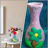 Happyyami 4pcs Unfinished Wood Vase Blank Flower Vase Bud Vase Paint Your Own Vase Natural Flower Container for DIY Hand Painting Flower Craft Kit