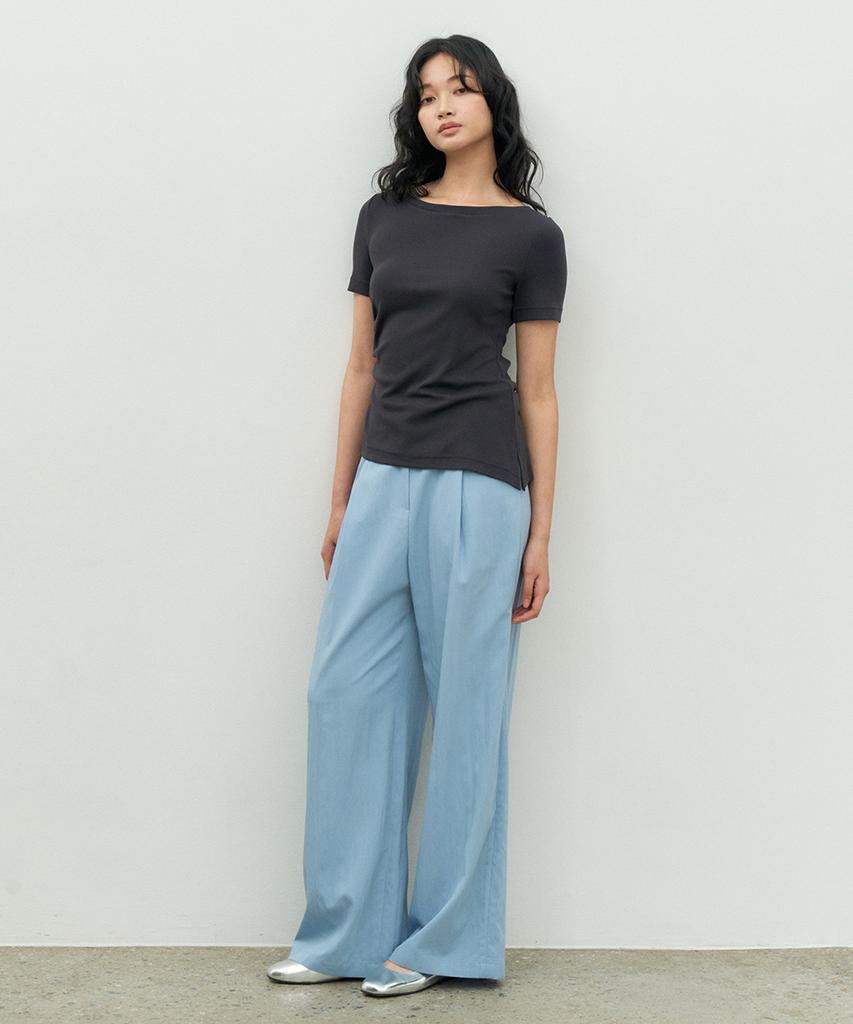 MAKE A TOAST Semi-Low-Rise Pocket Pants Light Blue Mbespa005Lb