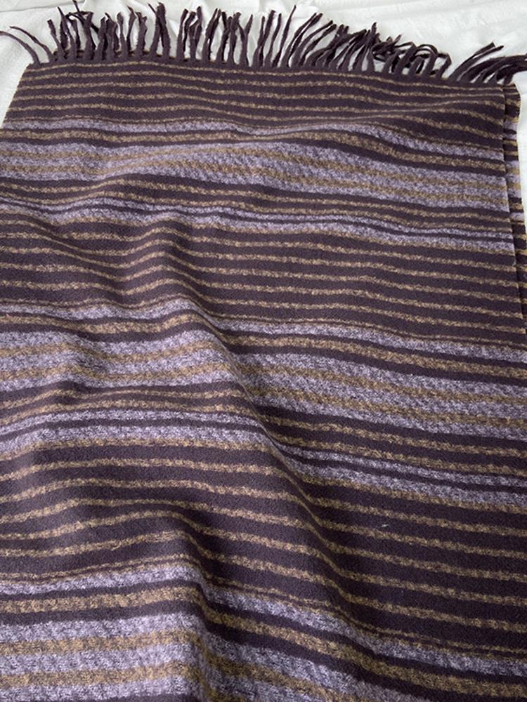 Женский Зимний Ретро Вязаный Шарф Платок Женский Мужской Повседневный Полосатый С Кисточками Теплый Шарф Женский Мужской Накидка Шаль Унисекс Новый Корейский