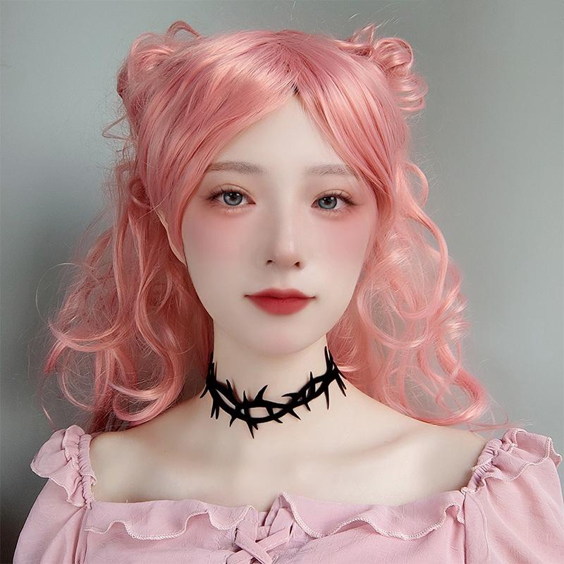 Модное панк-колье, женское ожерелье, шип розы, большой цветок, кулон, колье