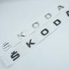 NADH5 1pcs 3D ABS high quality car Letter Front Hood Emblem Rear tail trunk Decals badge sticker Decal styling For Skoda