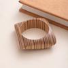 Текстурные деревянные браслеты Широкие геометрические браслеты Новый деревянный браслет для женщин и мужчин