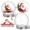 Lurrose 9-Piece Clear Plastic Snow Globe DIY Kit, 270ml Spherical Globes for Holiday Decorations and Kids' Crafts