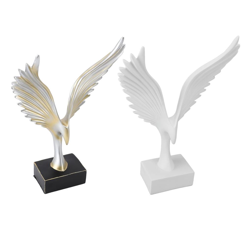Resin Eagle Figurine Home Decor Abstract Eagle Wing Statue Sculpture Ornament Crafts Office Desk Dec