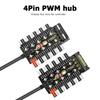 Motherboard 1 To 10pin Fan 4 Pin PWM Cooler Fan HUB Splitter Extension 12V Power Supply Socket PC Speed Controller Adapter