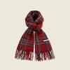 Manufacturer's New Korean Style Women's Plaid Scarf: Winter Red Versatile Imitation Cashmere Neck Warmer