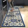 Kitchen Floor Mat Pvc Waterproof Leather Rug Non-slip Carpet Oil-proof Long Foot Mats American Retro Style Home Decoration Rugs