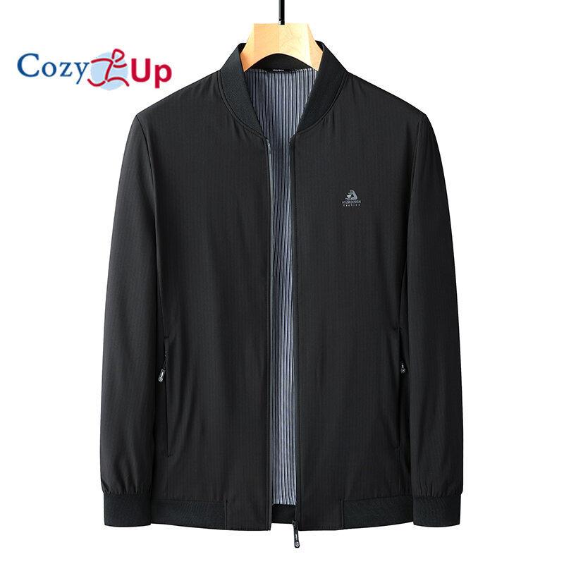 Cozy Up Повседневное пальто Мужские карманы на молнии Куртки Slim Fit Куртка-бомбер Мужская Jaqueta Masculina