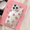 Розовый чехол для телефона с клубникой для iPhone 17 Air 16 15 14 13 12 11 Pro Max Чехол для iPhone 16 15 14 Plus Чехол Funda Bumper