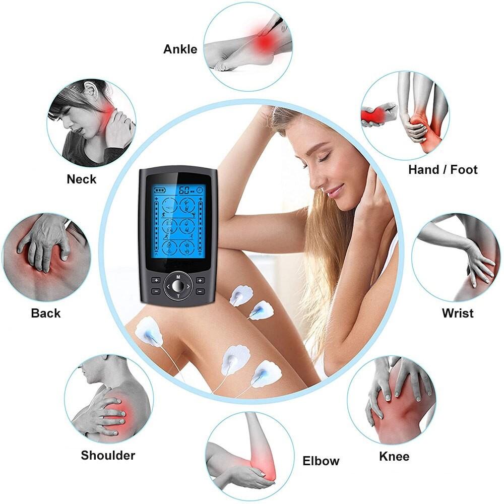 24 режима Tens Machine EMS Электронный импульсный массажер для тела Стимулятор мышц Акупунктура Физиотерапия Инструменты для ухода за здоровьем