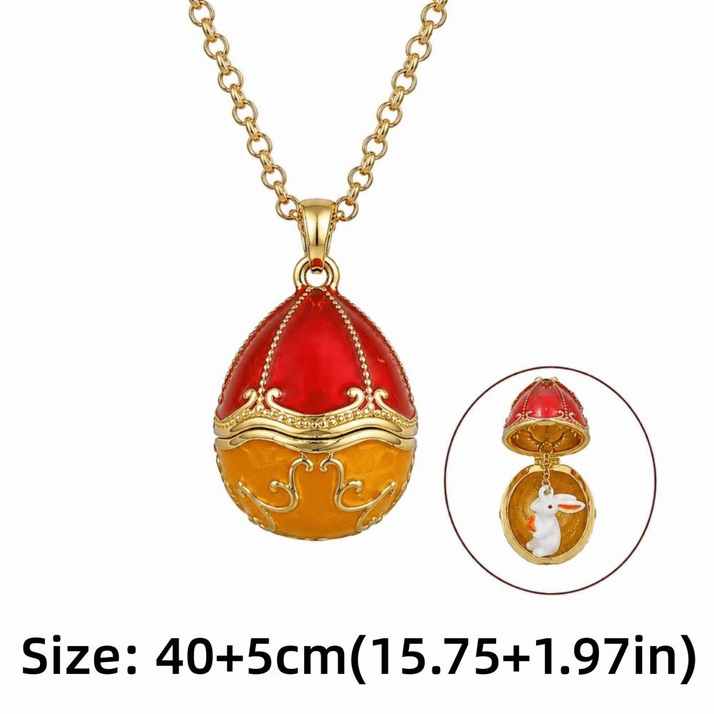 Copper Egg Pendant Necklace Egg Shape Egg Charm Vintage Style Zodiac Necklace Daily Wear