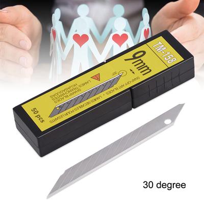 Сменные бритвенные лезвия, 50 шт., 30°, 9 мм, углеродистая сталь, для OLFA DIY