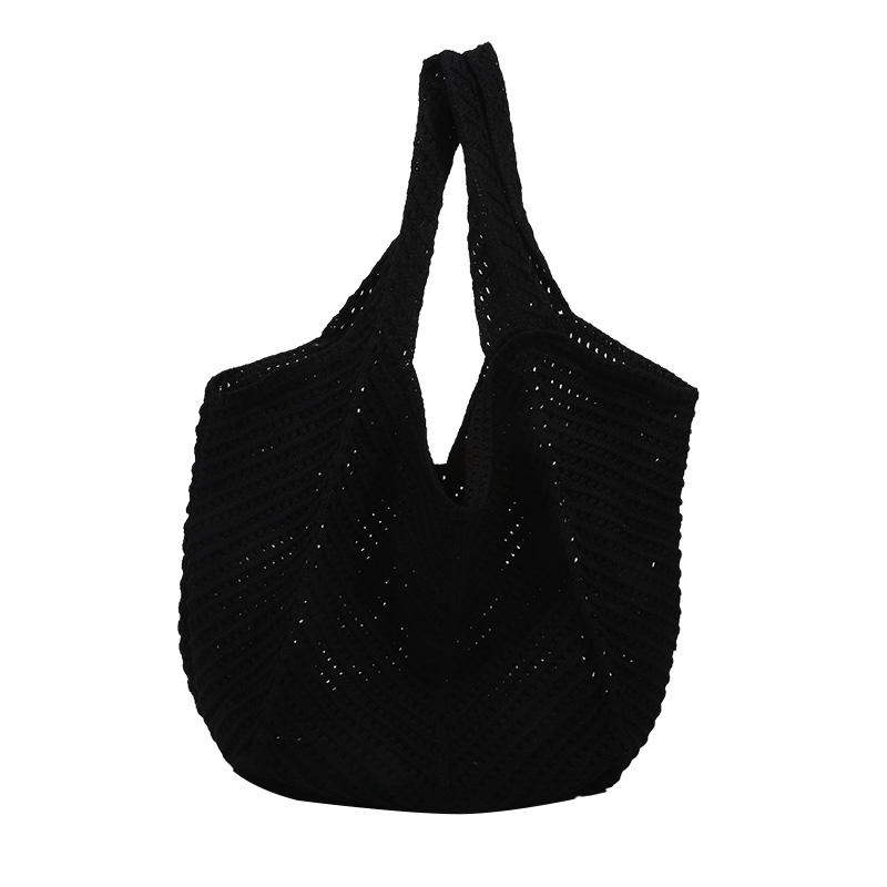 Женская модная ретро-сумка на одно плечо, плетеная крючком, дорожная легкая пляжная сумка для отдыха