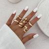 Irregular Liquid Lava Metal Wrinkled Open Ring Design Photosensitive Surface Joint Ring