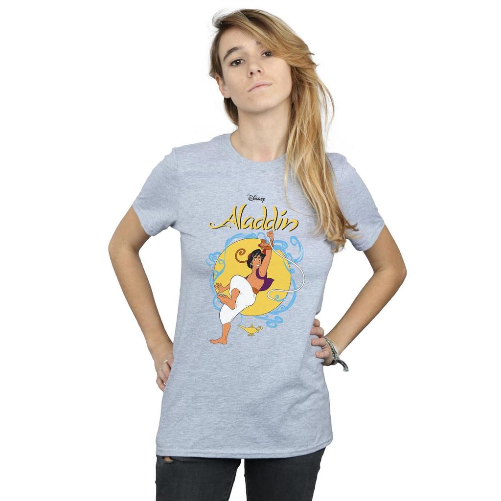 Disney Womens/Ladies Aladdin Rope Swing Cotton Boyfriend T-Shirt
