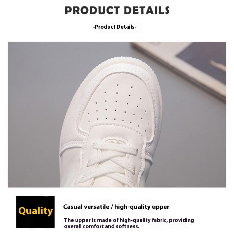 Детский кампус Кожа Мягкая подошва Весенне-осенний стиль Мальчики и девочки Повседневные Универсальные Кроссовки