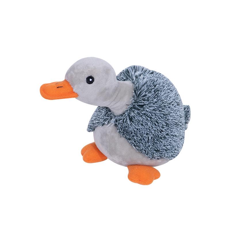 Cute Plush Duck Dog Cat Toy, Interactive Soft Plush Duck Pet Toy, Chewable Squeaky Pet Toy for Dogs Cats Puppy Kitten Play Gift