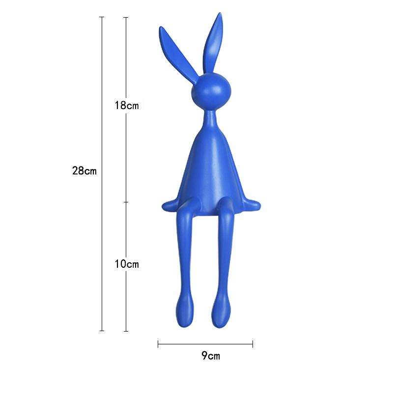 28СМ Скандинавский Декор для Дома Фигурки для Интерьера Подарок Статуэтка Кролика Рождественский Декор Комнаты Абстрактная Художественная Скульптура Настольная