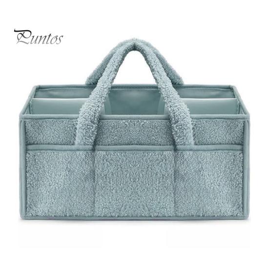 Корзина для хранения детских подгузников, органайзер с ручкой, большая вместимость, несколько отделений, контейнер для принадлежностей для новорожденных