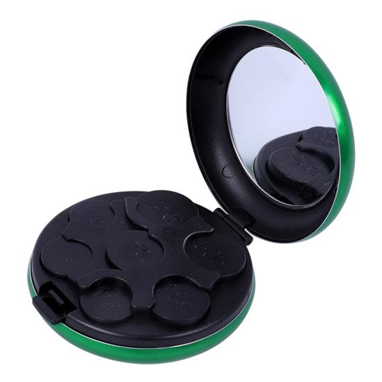 Coin Organizer with 7 Slots Large Capacity Built-in Mirror Compact Design Portable Travel Yen Coin Organizer Dispenser