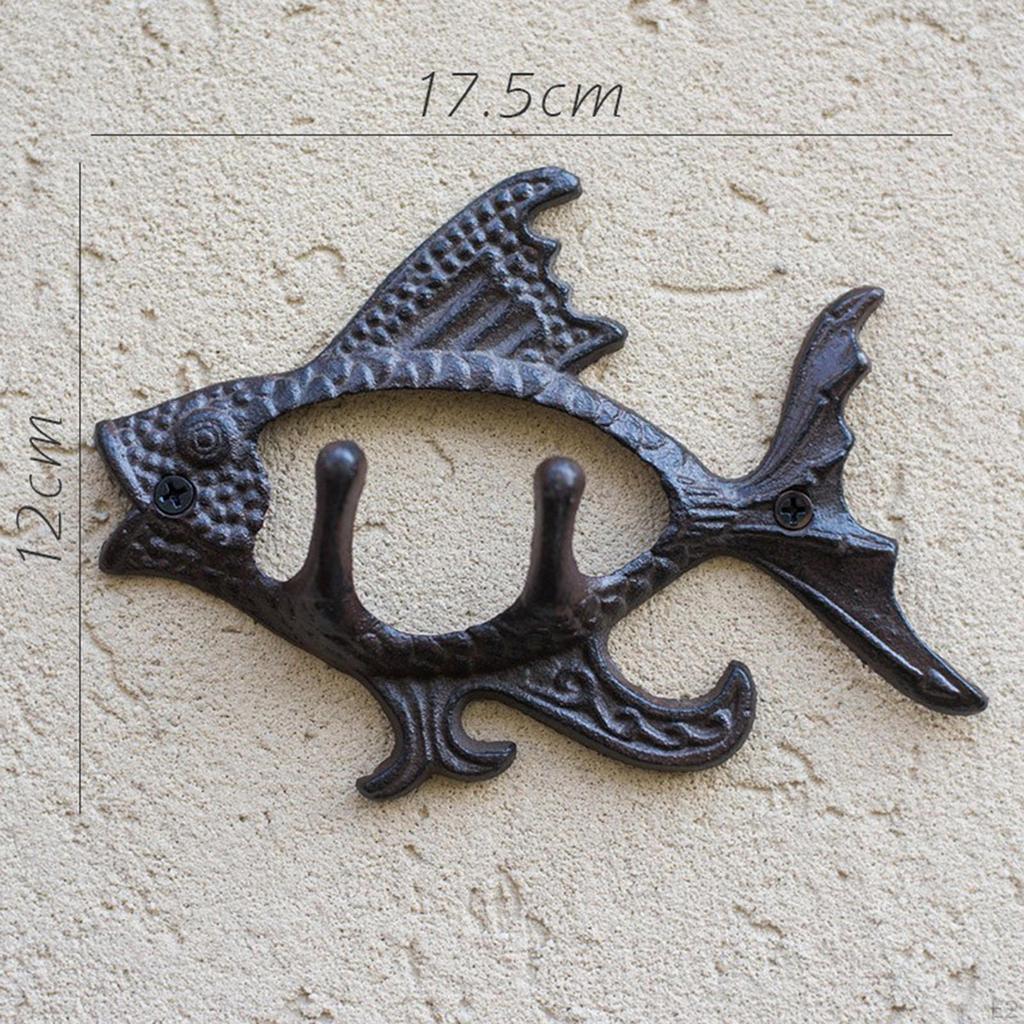 Fish Wall Hanger Coat Holder Heavy Duty Elegant Hooks Home Decoration for Office Drawing Room