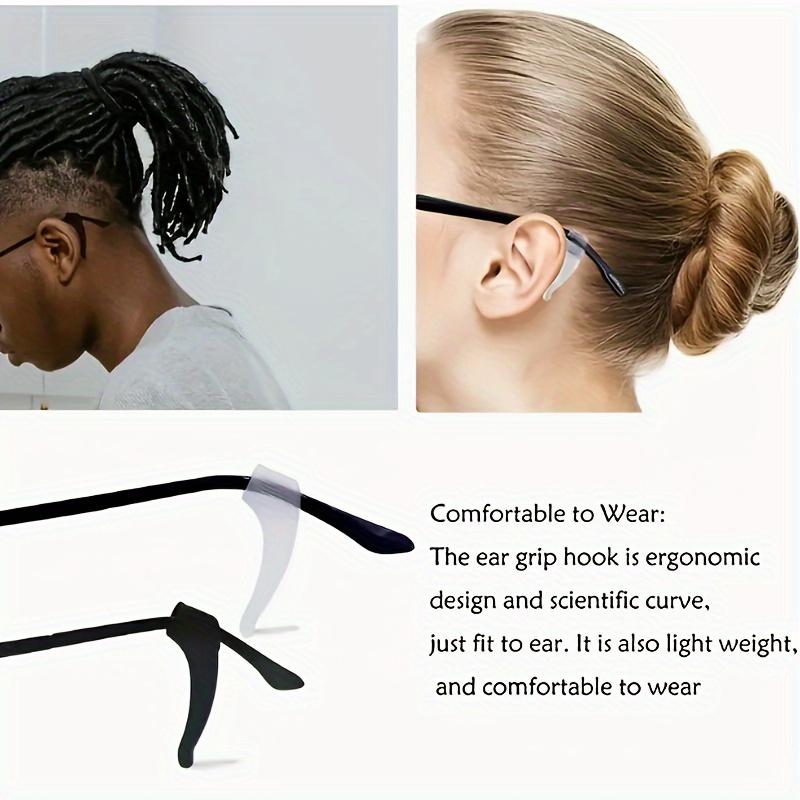 4 шт./компл. Противоскользящие чехлы для очков - ПВХ заушники, Силиконовые упоры для ушей, Эластичные заушные зажимы - Чехлы для дужек оправы очков