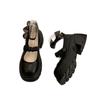 Platform French Mary Jane Small Leather Shoes Female Summer British Style Versatile Fairy Princess Shoes with Skirt Light Mouth Single Shoes