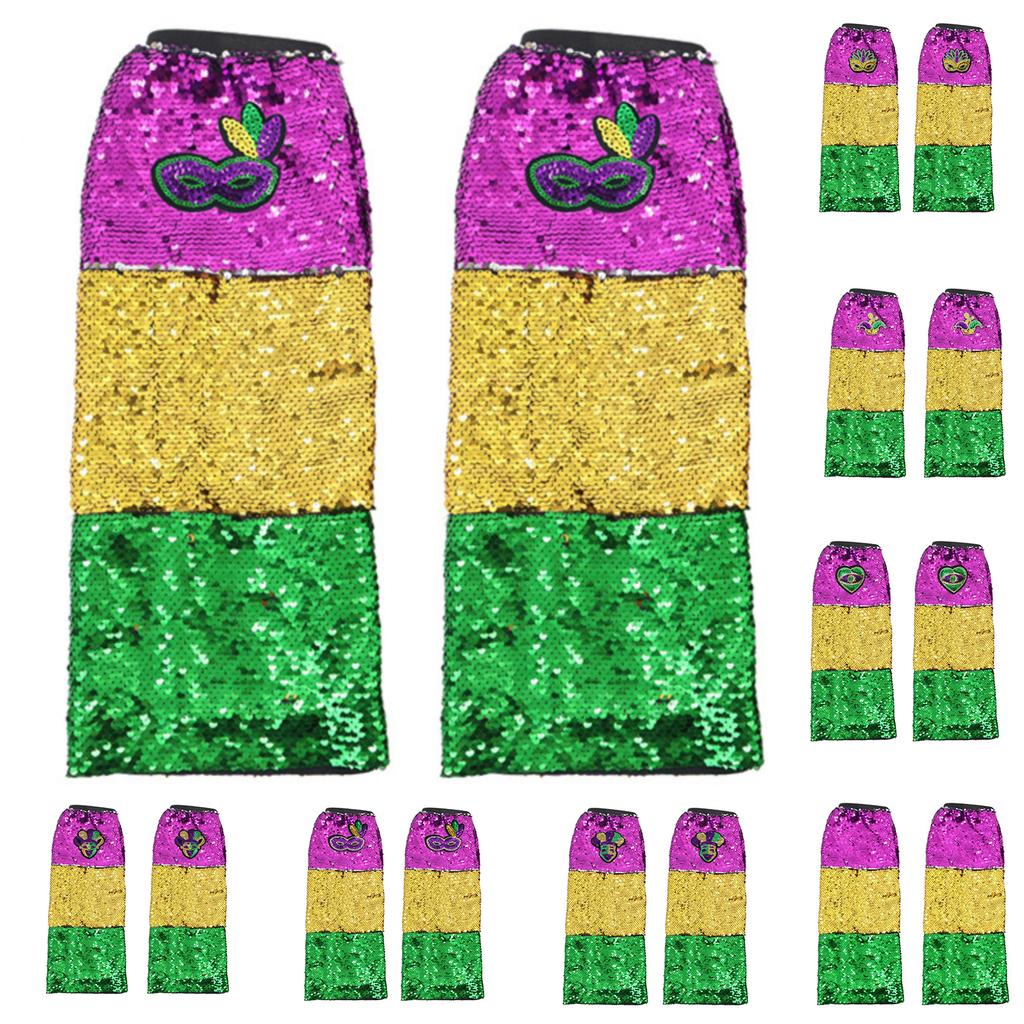 Carnival Ball Fashion Metalliced Sequin Leg Warmers, Evening Dress-up Performance Props